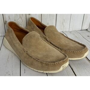 Olukai Ka'a Suede Loafer Mens 11 Beige Leather Suede Slip On Casual Shoes